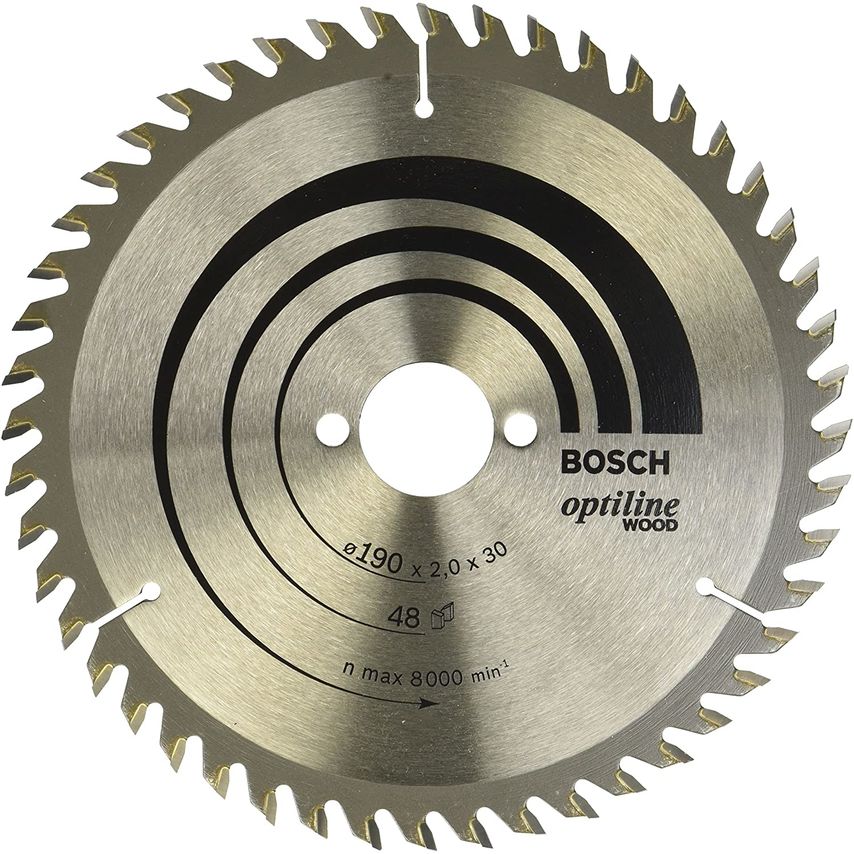 2608641186 Optiline Wood 190 x 30mm Circular Saw Blade 48T