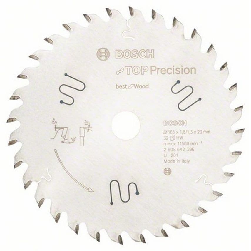 2608642386 Laminate 165 x 20mm Circular Saw Blade T32
