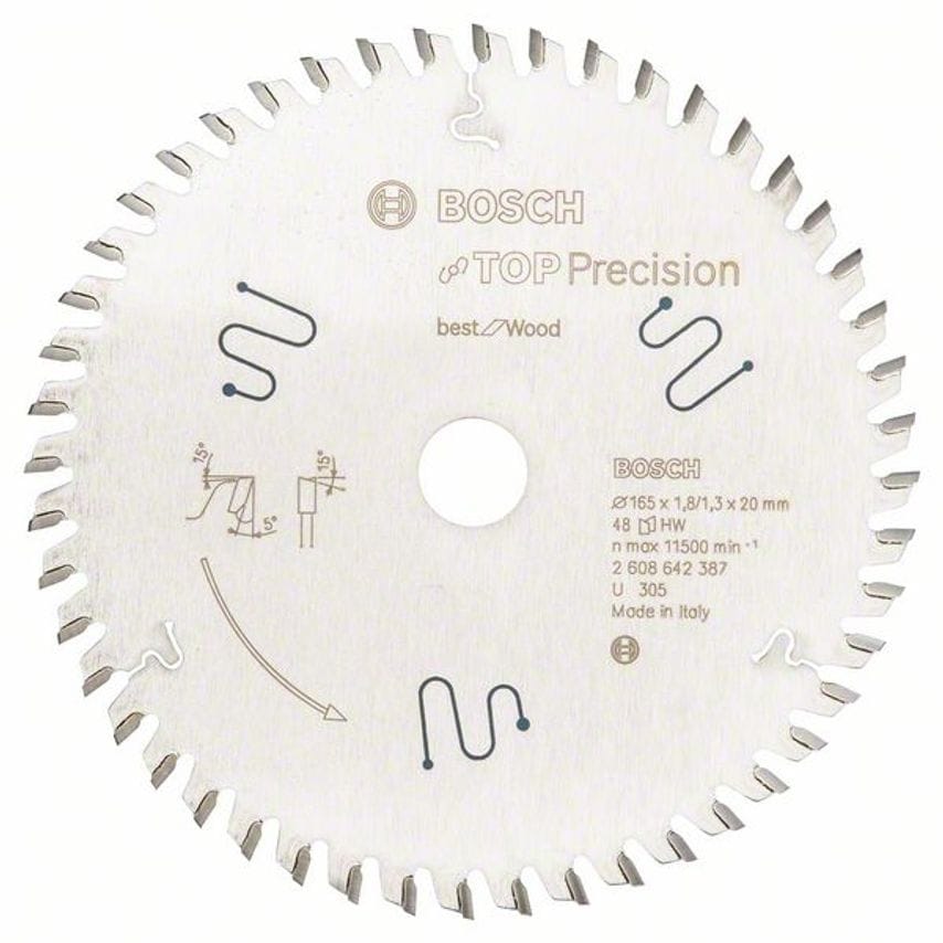 2608642387 Laminate 165 x 20mm Circular Saw Blade T56