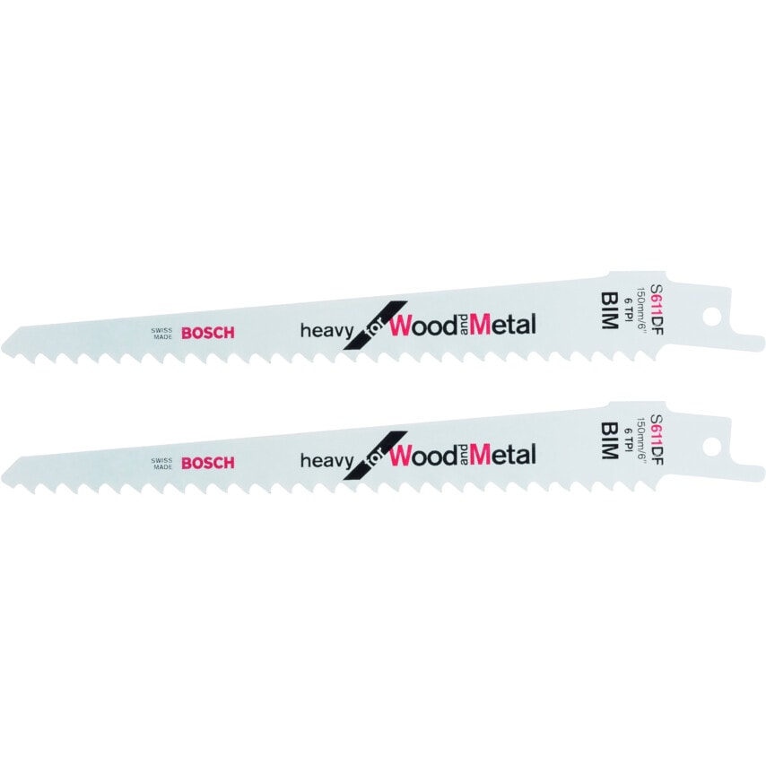 2608656271 S611DF, Pack of 2 Sabre Saw Blades