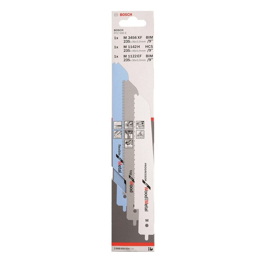 2608656934 Mixed Sabre Saw Blades, Pack of 3