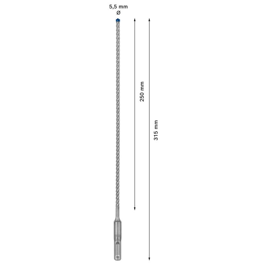 2608900069 Expert SDS plus-7X Hammer Drill Bit 5.5 x 250 x 315mm