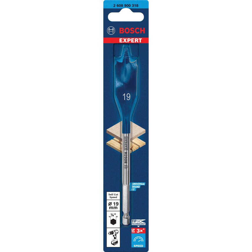2608900318 Expert Selfcut Speed Spade Drill Bit 19 X 152 mm
