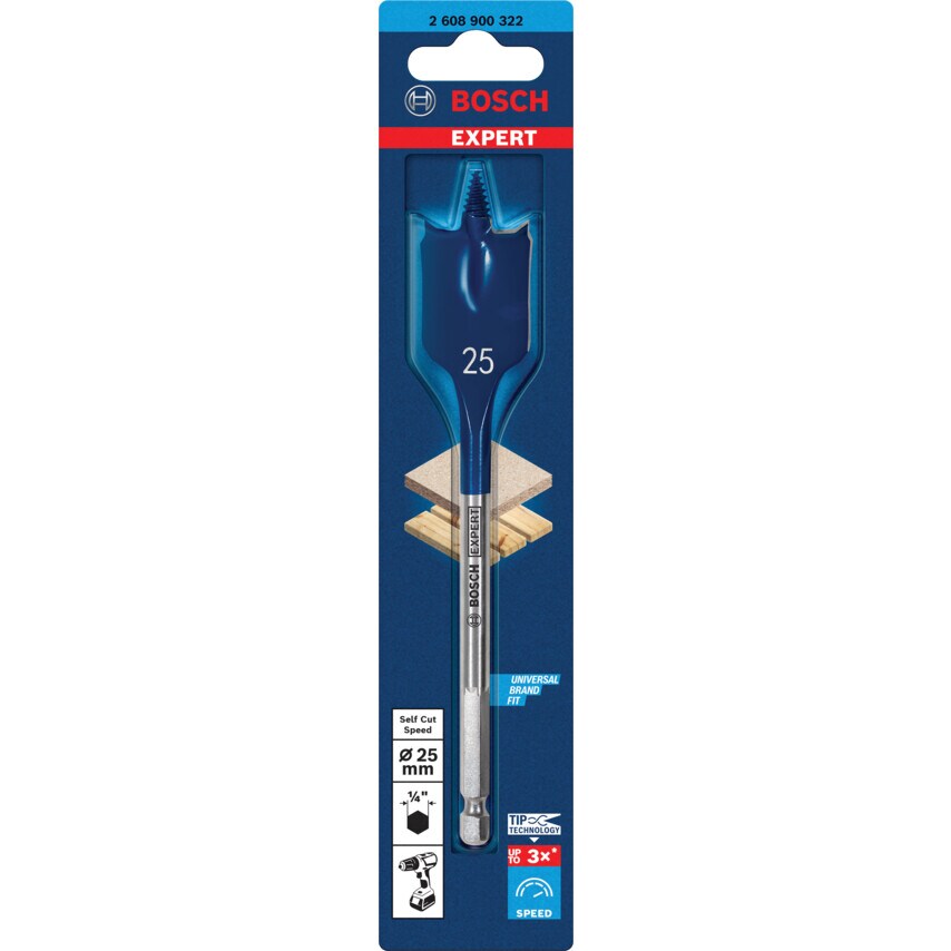2608900322 Expert Selfcut Speed Spade Drill Bit 25 X 152 mm