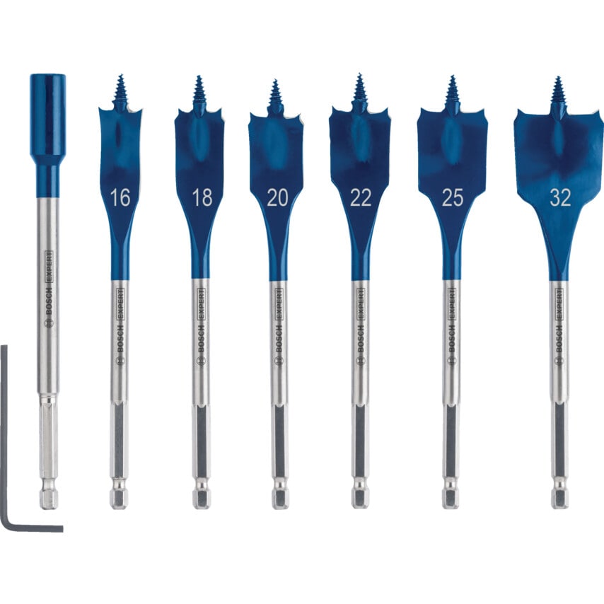 2608900334 7 Piece Set Expert Selfcut Speed Spade Drill Bits