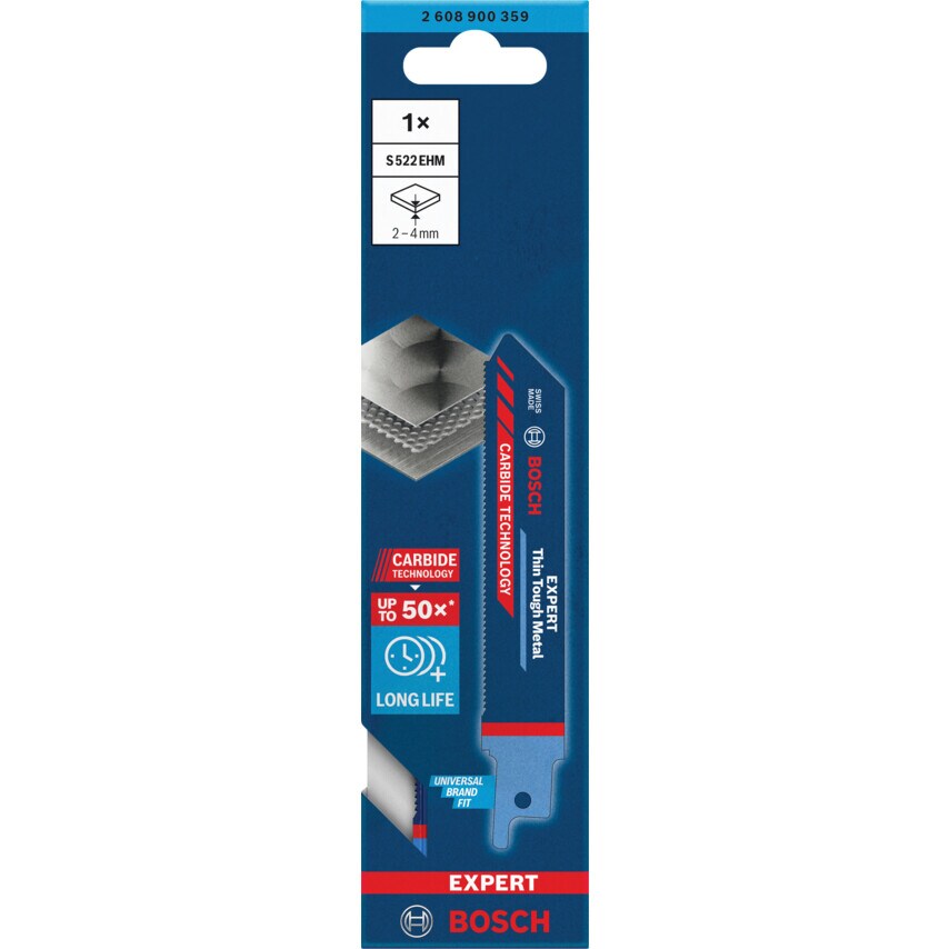 2608900359 Expert Thin Tough Metal S 522 Ehm Reciprocating Saw Blade