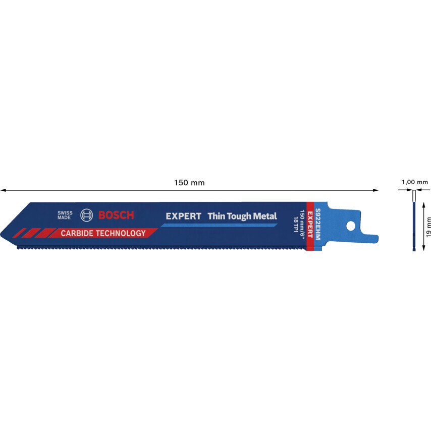 2608900360 Expert Thin Tough Metal S 922 Ehm Reciprocating Saw Blade