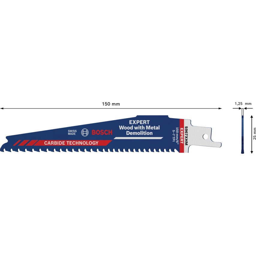 2608900396 Expert Wood with Metal Demolition S967XHM Reciprocating Saw Blade