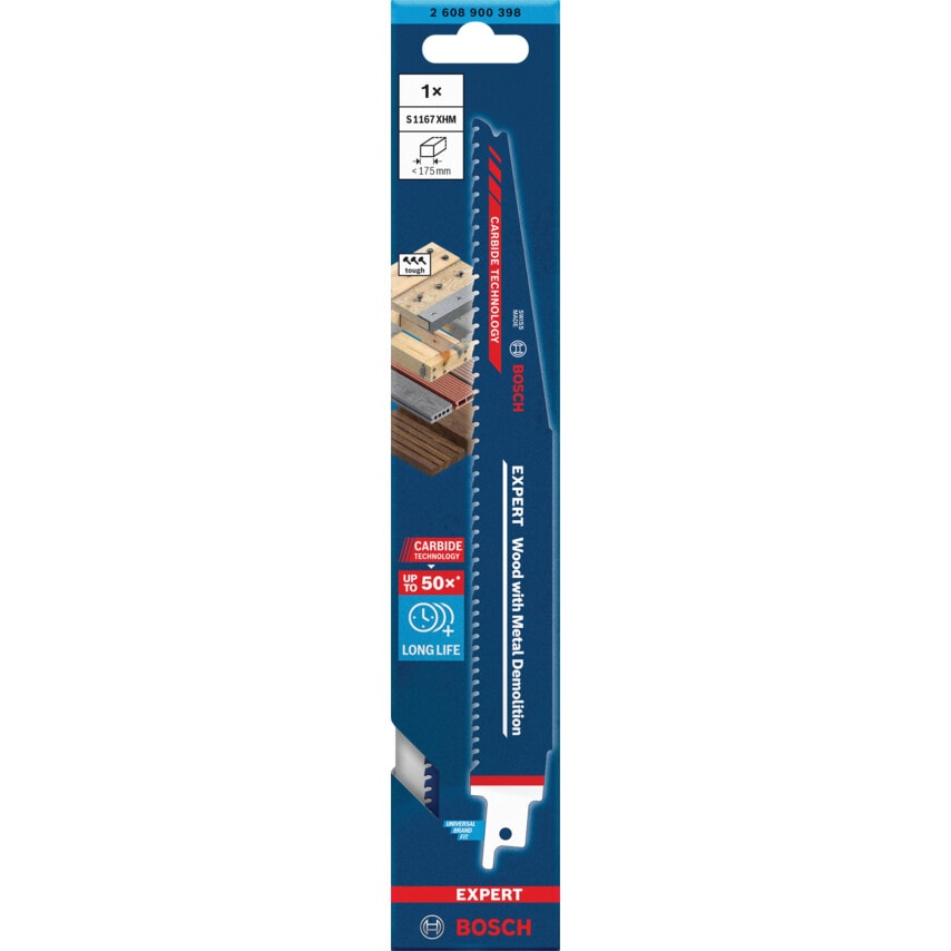 2608900398 Expert Wood with Metal Demolition S1167XHM Reciprocating Blade