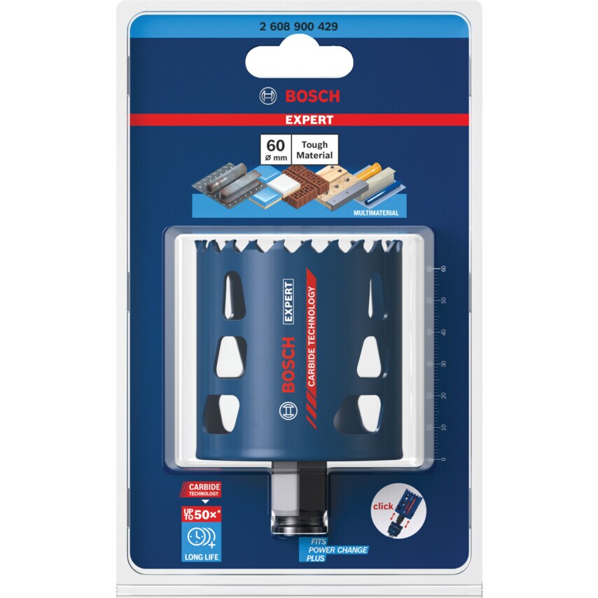2608900429 Expert Tough Material Hole Saw 60 X 60 mm