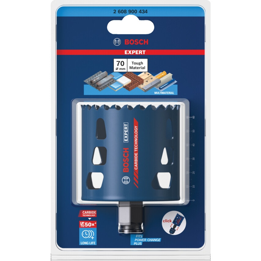 2608900434 Expert Tough Material Hole Saw 70 X 60 mm