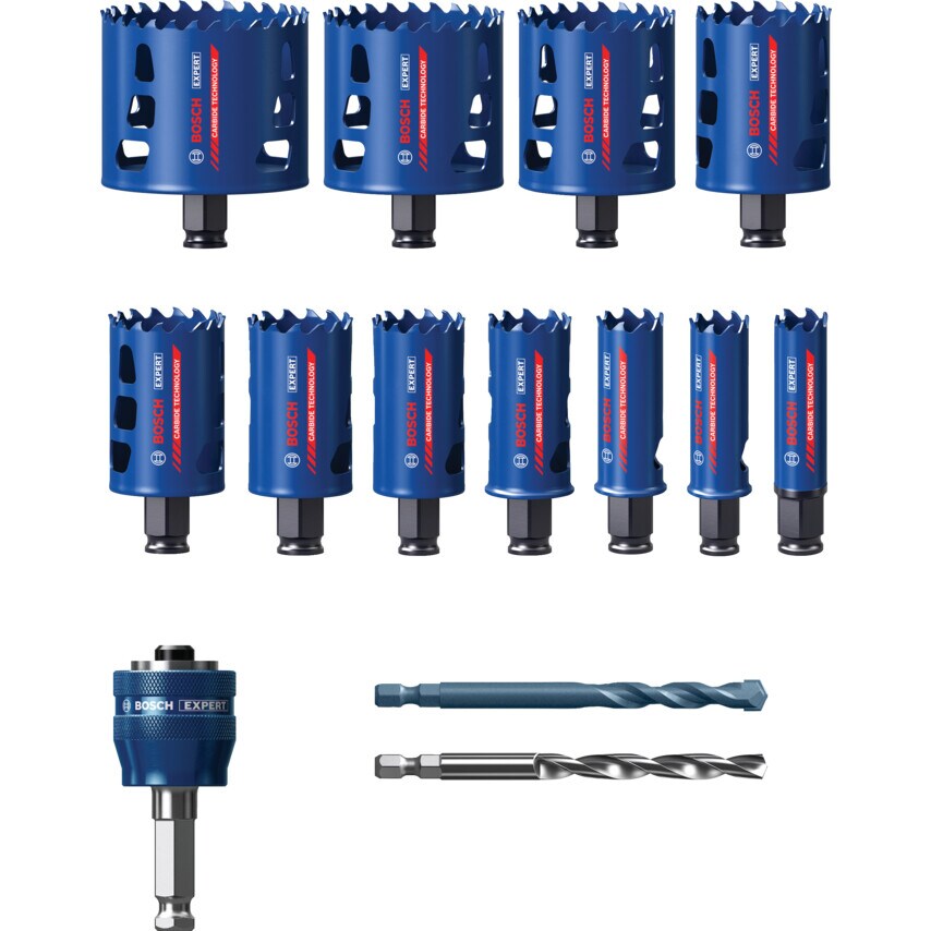 2608900448 13 Piece Expert Tough Material Hole Saw Set