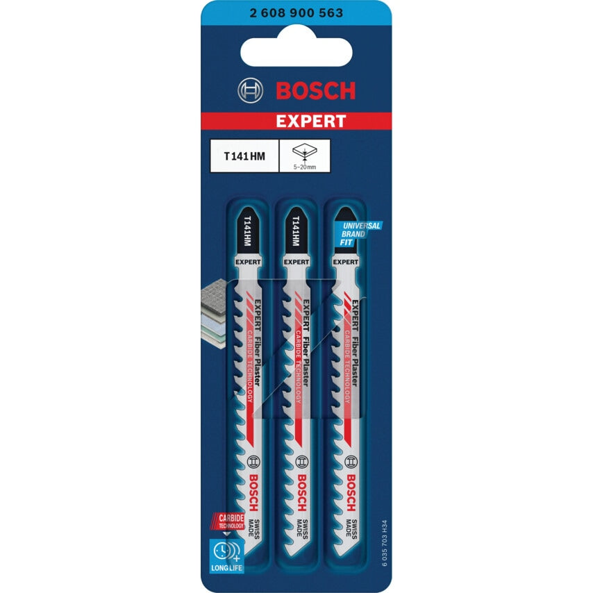 2608900563 Expert Fiber Plaster T141HM Jigsaw Blades (PK-3)