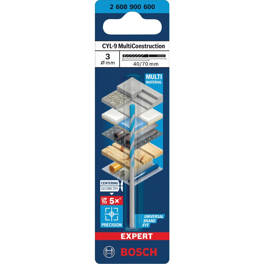 2608900600 Expert Multiconstructi on Drill Bit 3 X 40 X 70 mm