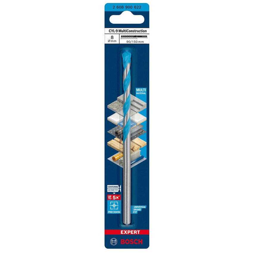 2608900622 Expert CYL-9 Multi Construction Drill Bit 8 x 90 x 150mm
