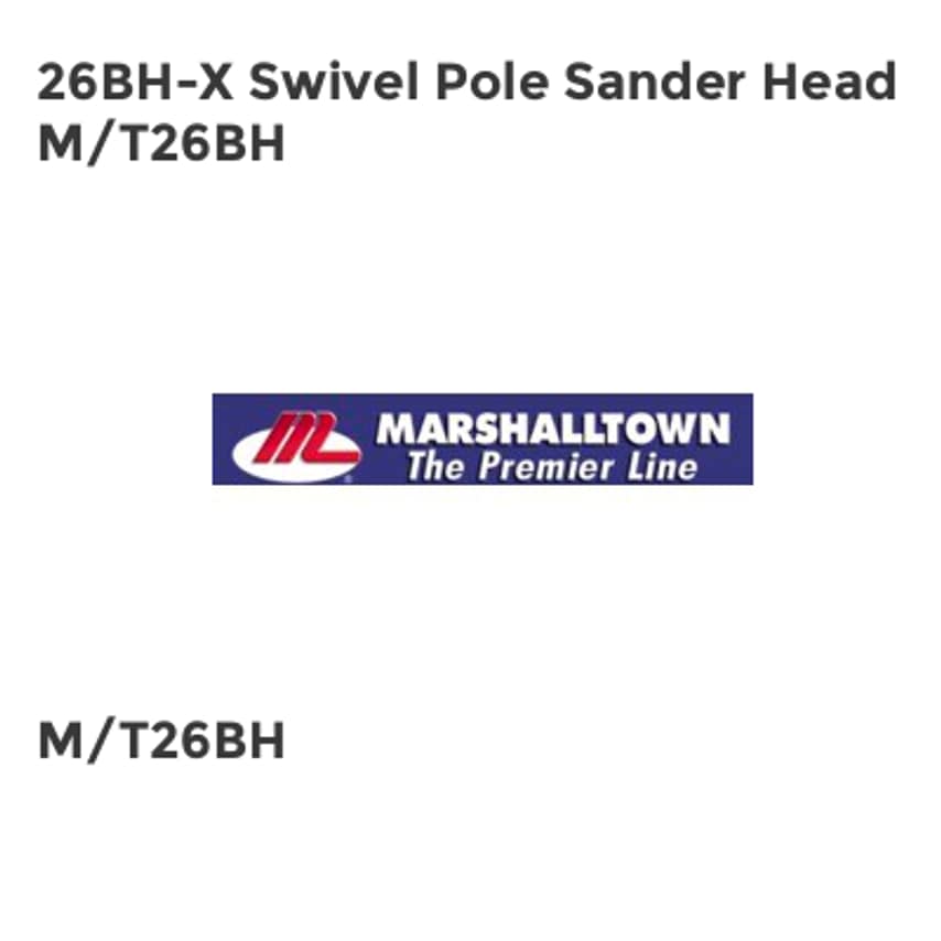 26BH-X Swivel Pole Sander Head M/T26BH