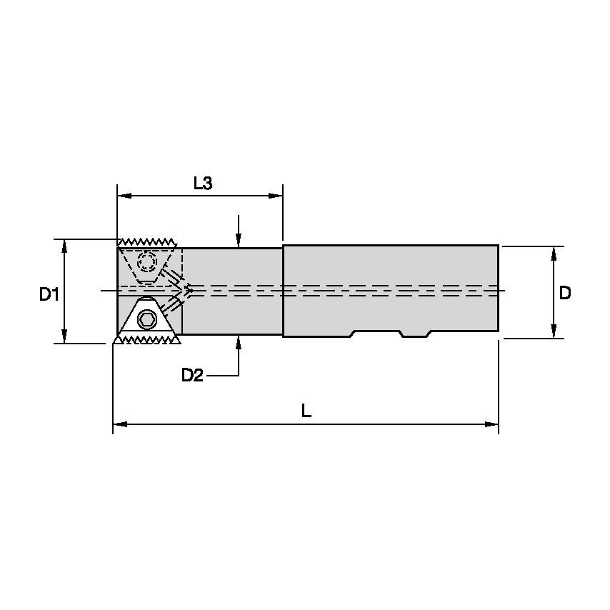 26X2R043B25STN16D Threading Cutters Double Seat