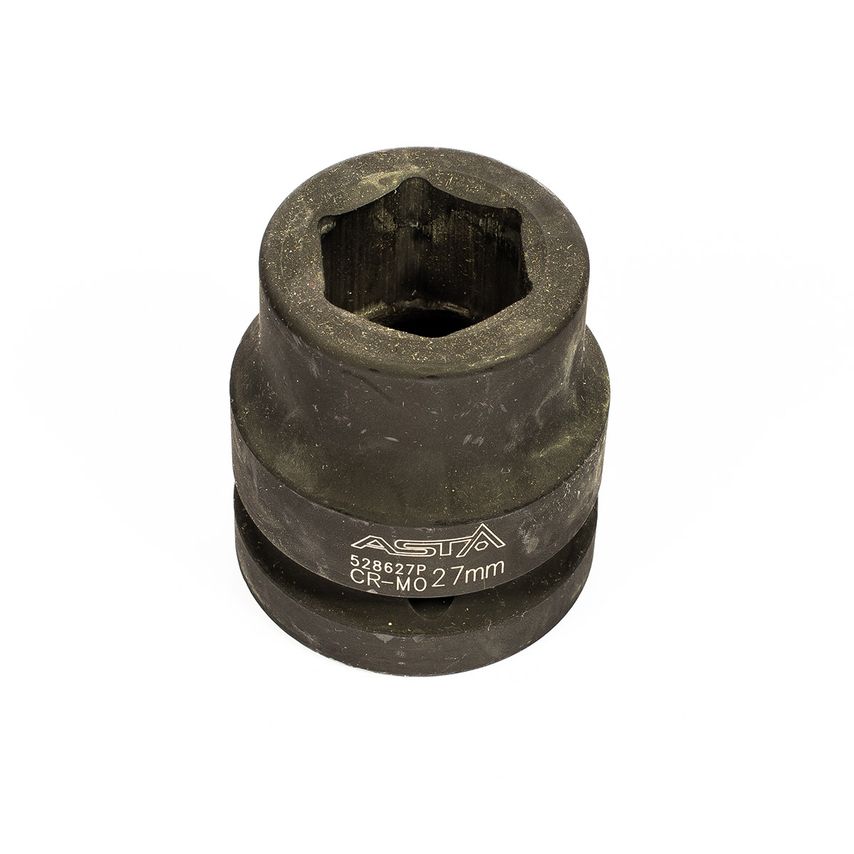 27mm Metric 1" Drive Short Impact Socket 6 Point (6PT) Heavy Duty 58mm Long