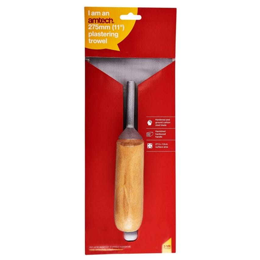 280mm (11") Plastering Trowel with Wooden Handle