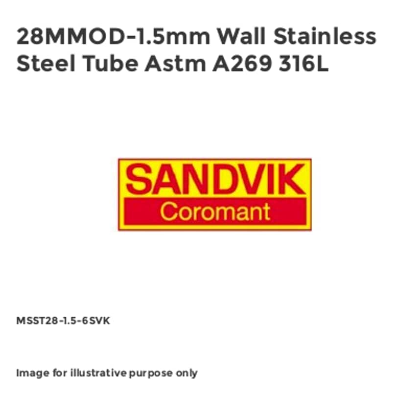 28MMOD-1.5mm Wall Stainless Steel Tube Astm A269 316L