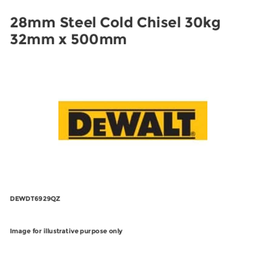 28mm Steel Cold Chisel 30kg 32mm x 500mm