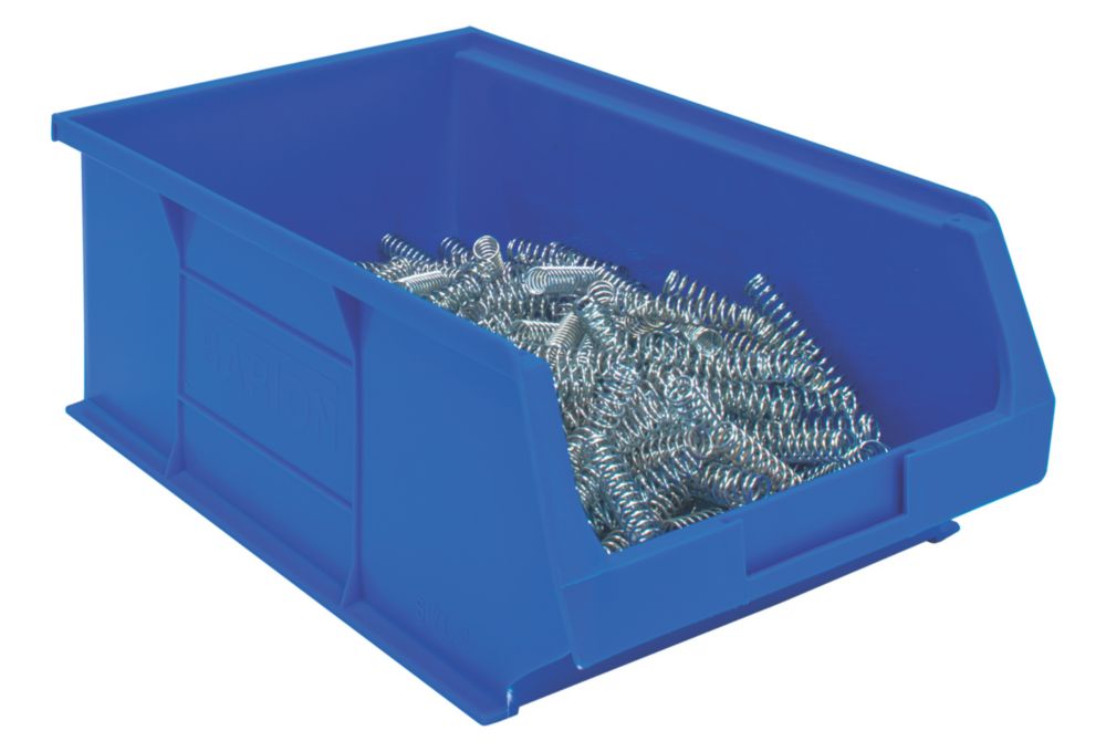 Barton TC4 Semi-Open-Fronted Storage Bins 9.1Ltr Blue 10 Pack