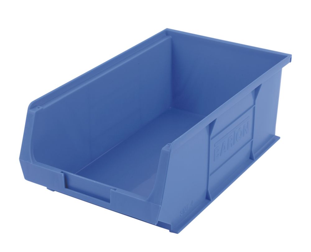 Barton TC4 Semi-Open-Fronted Storage Bins 9.1Ltr Blue 10 Pack