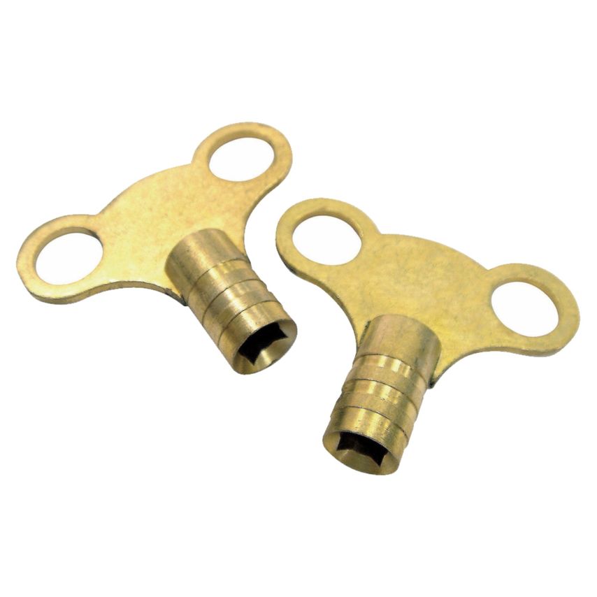 2-Piece Brass Radiator Key