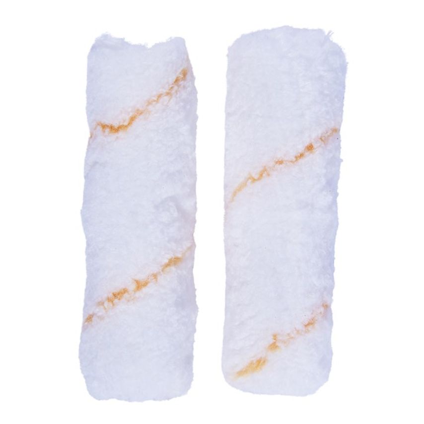 2 Piece 100mm (4") Short Pile (9mm) Roller Sleeve - Micro-Fibre