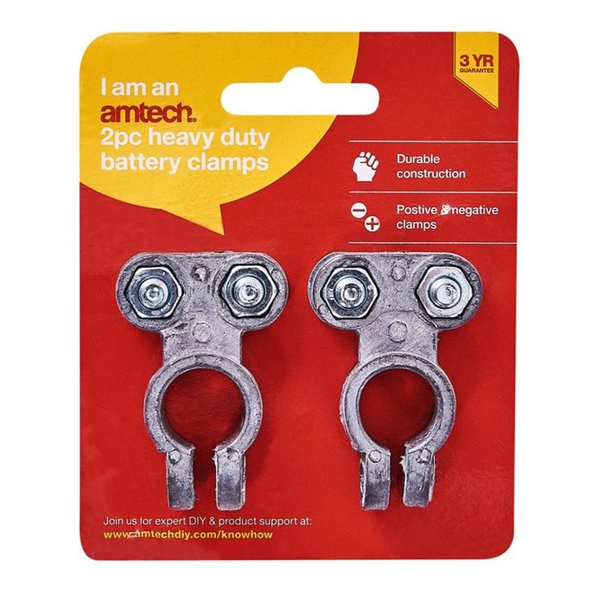 2 Piece Heavy Duty Battery Clamp Set