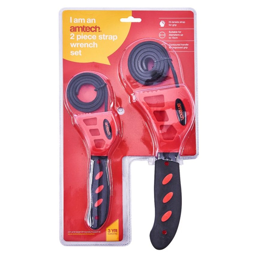 2 Piece Strap Wrench Set