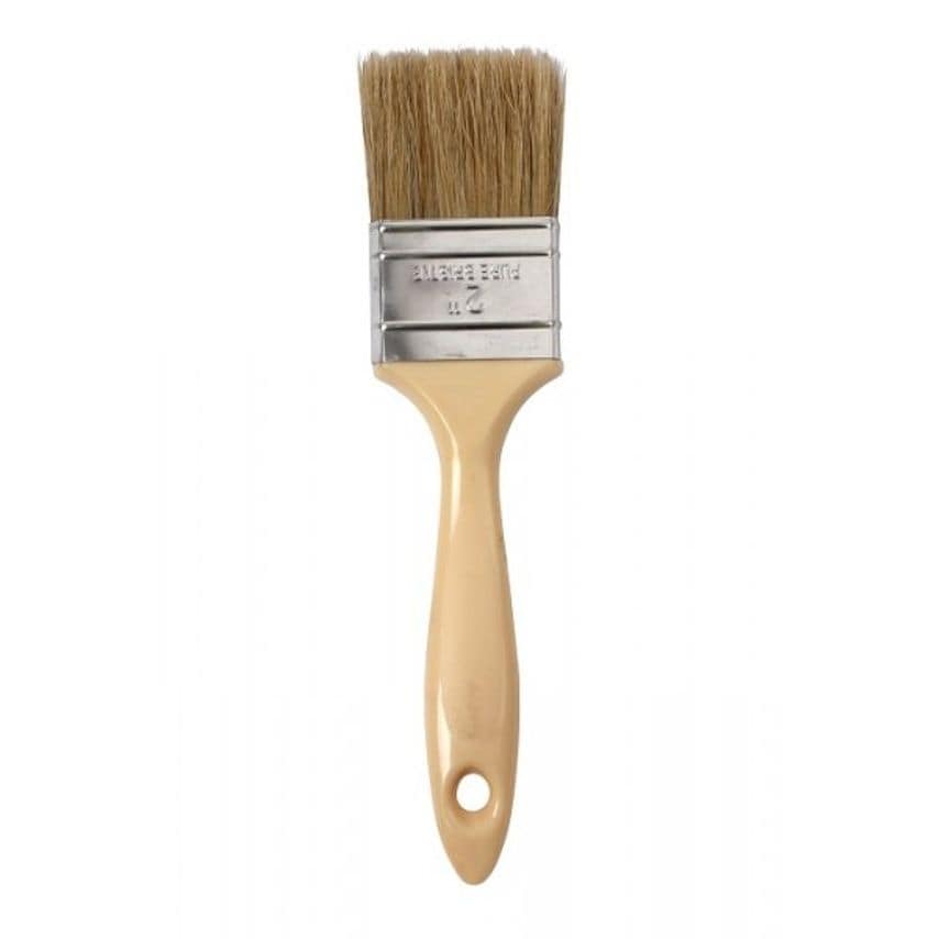 2" Plastic Handle White Bristle Laminating Brush
