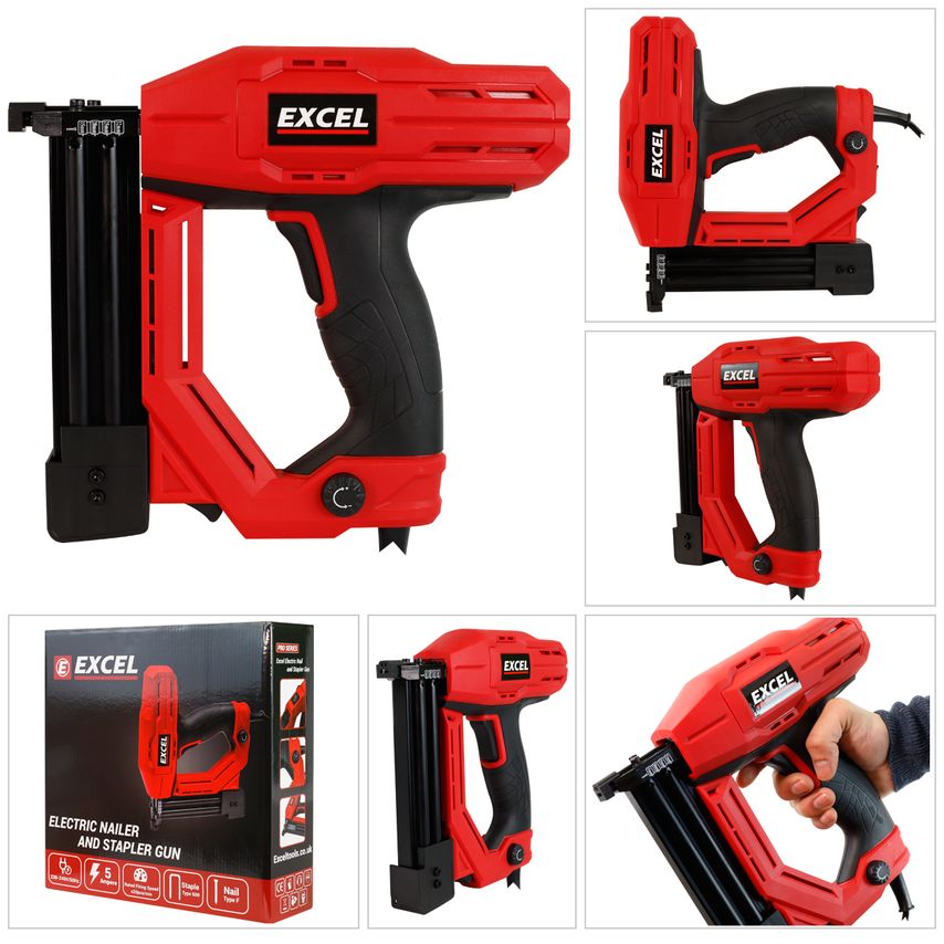 2-in-1 Electric Stapler Nailer Gun 18G Heavy Duty 240V