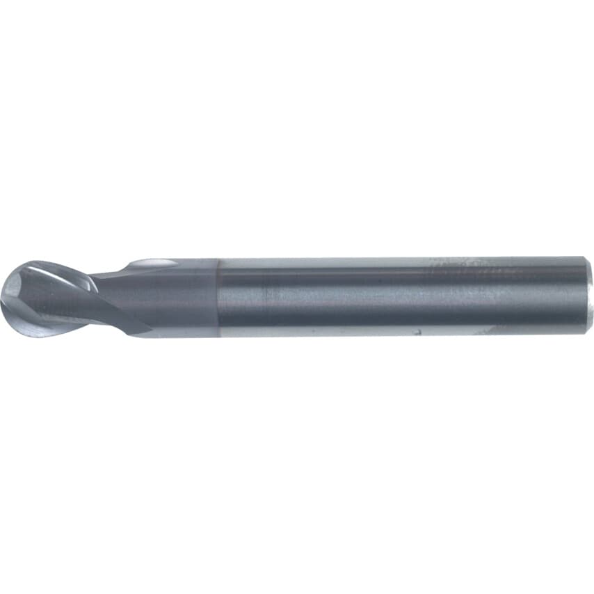 3.00MM Carbide 2 Flute Plain Shank Ball Nosed Short Series Slot Drills - TiCN Coated