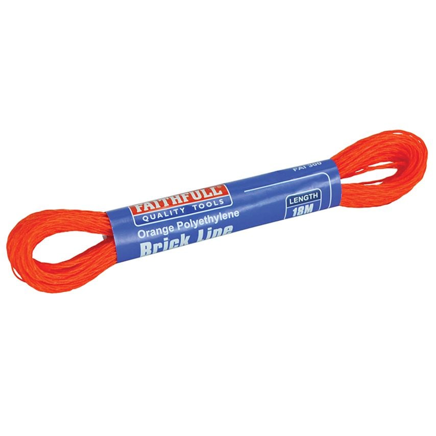300 Polyethylene Brick Line 18m (59ft) Orange (Box 12) FAI300
