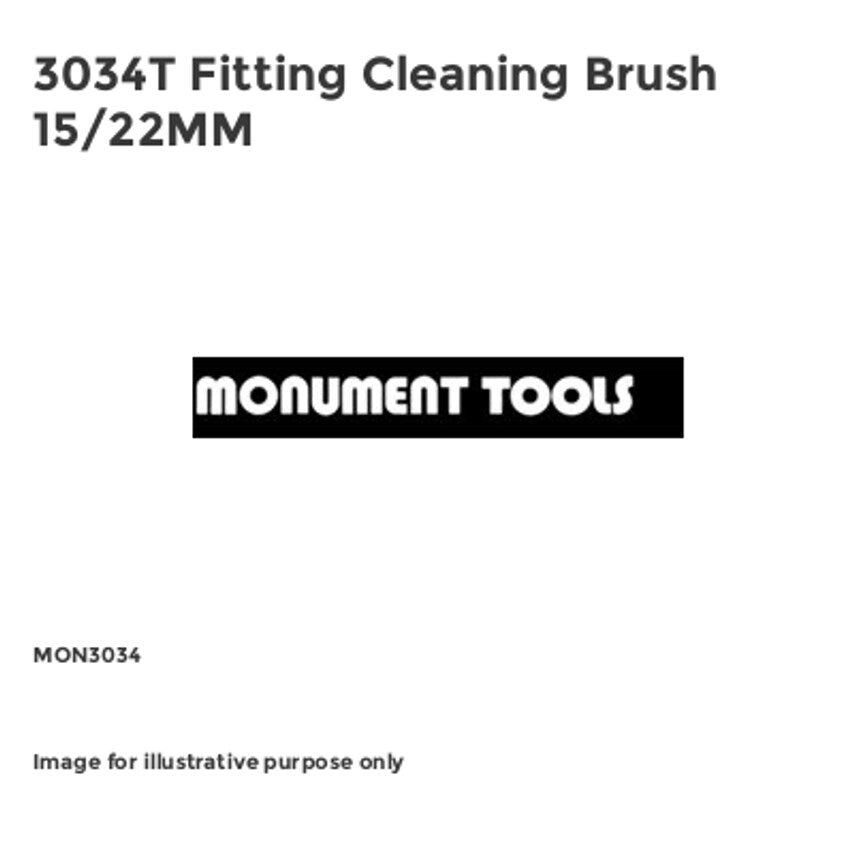 3034T Fitting Cleaning Brush 15/22MM MON3034