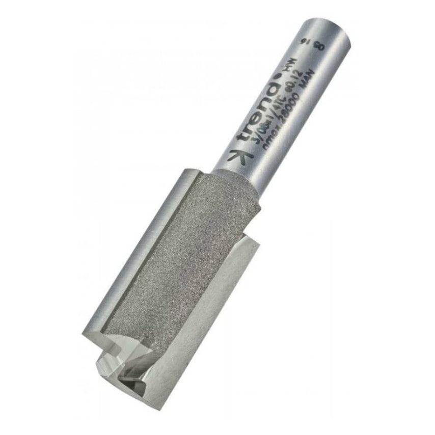 3/08 12.7mm Professional TCT 2 Flute Straight Cutter with Plunge Centre Tip 1/4" Shank