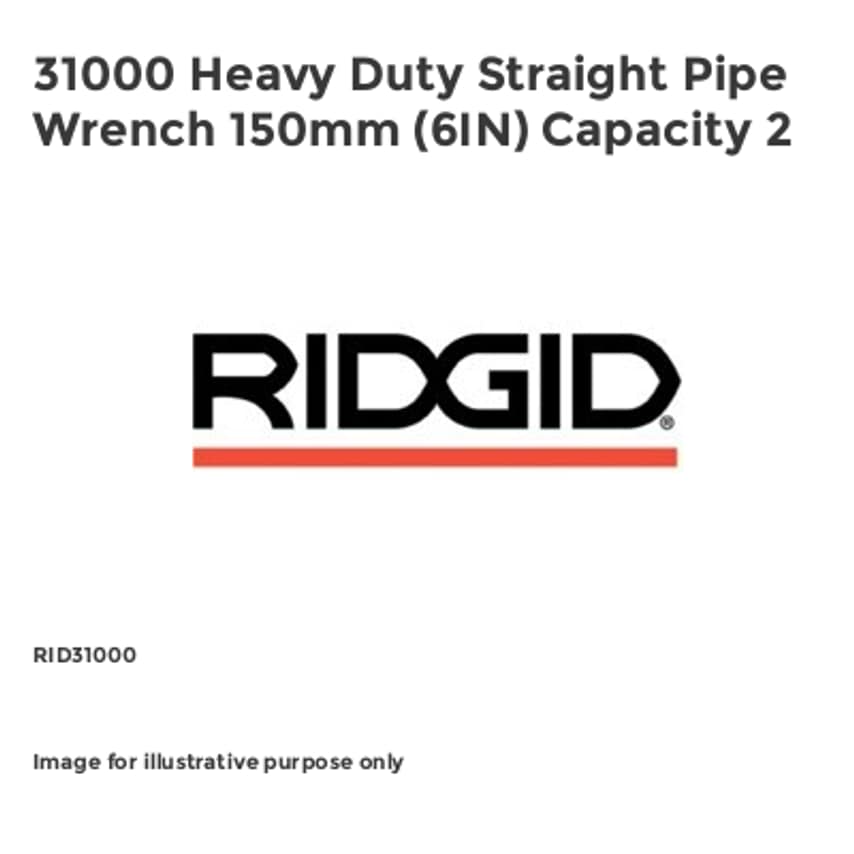 31000 Heavy Duty Straight Pipe Wrench 150mm (6IN) Capacity 2