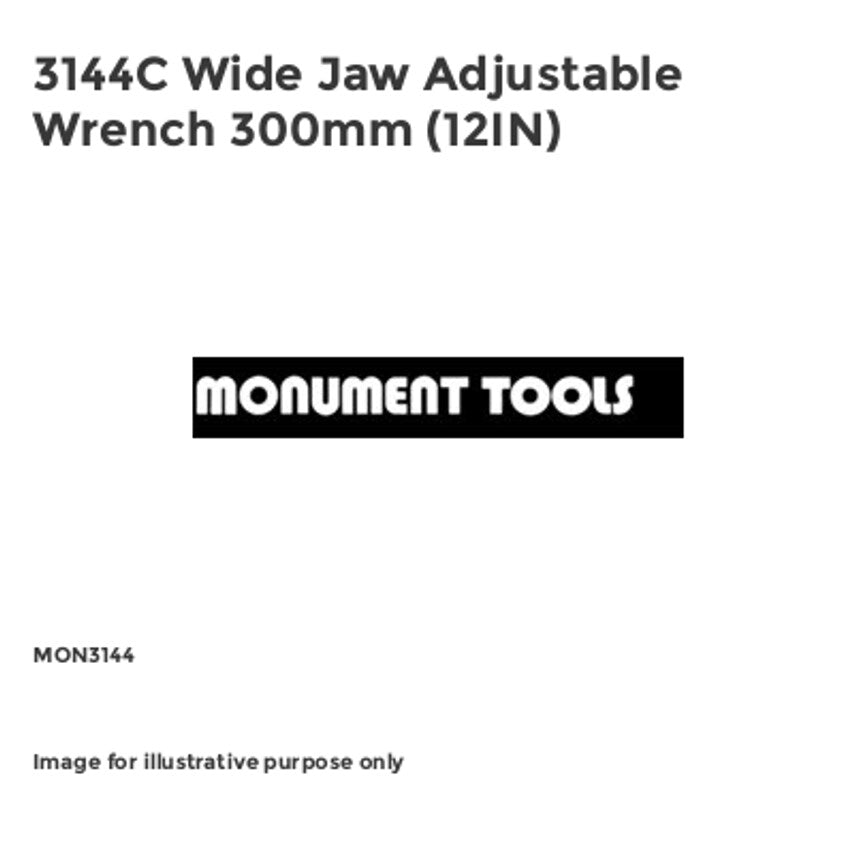 3144C Wide Jaw Adjustable Wrench 300mm (12IN)