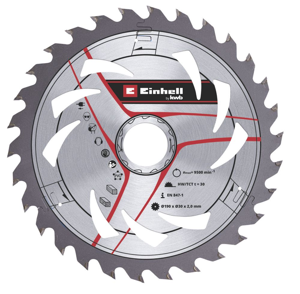 Einhell  Wood/Plastic TCT Circular Saw Blade 190mm x 30mm 30T