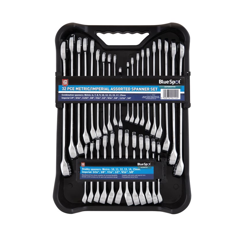 32 Piece Metric/Imperial Assorted Spanner Set