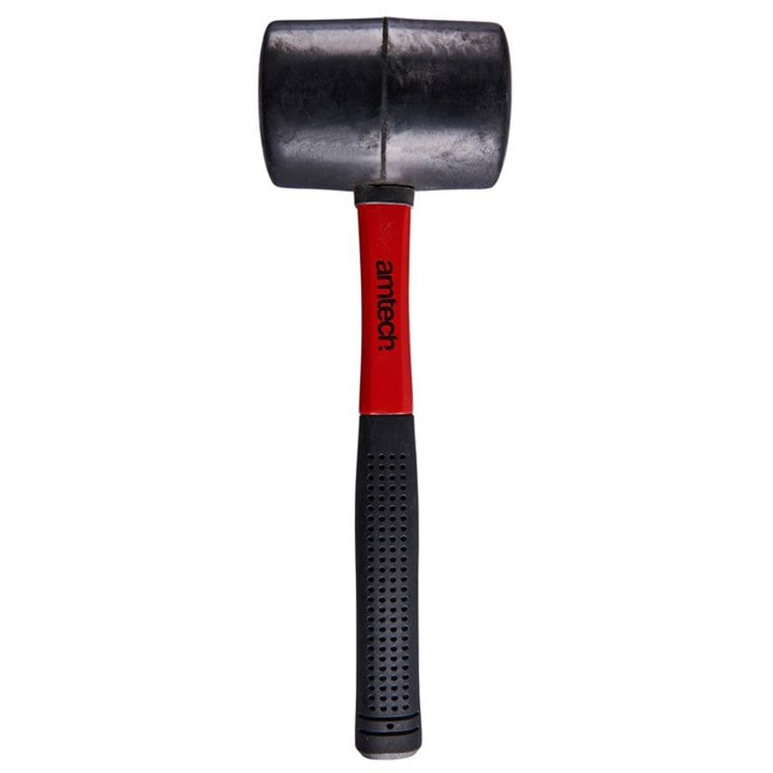 32oz (900g) Black Rubber Mallet with Fibreglass Shaft