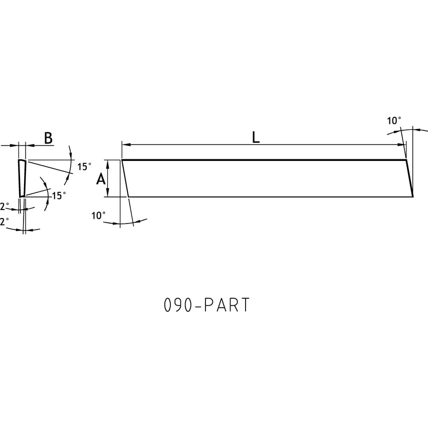 3/32"X1/2"X4.1/2" Cobalt Part-off Blade