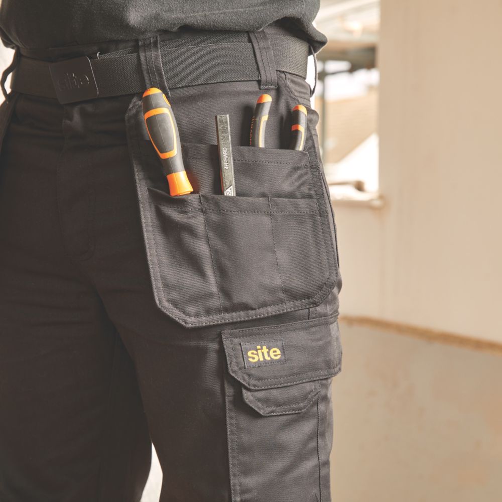 Site Sember Holster Pocket Trousers Black 36" W 32" L