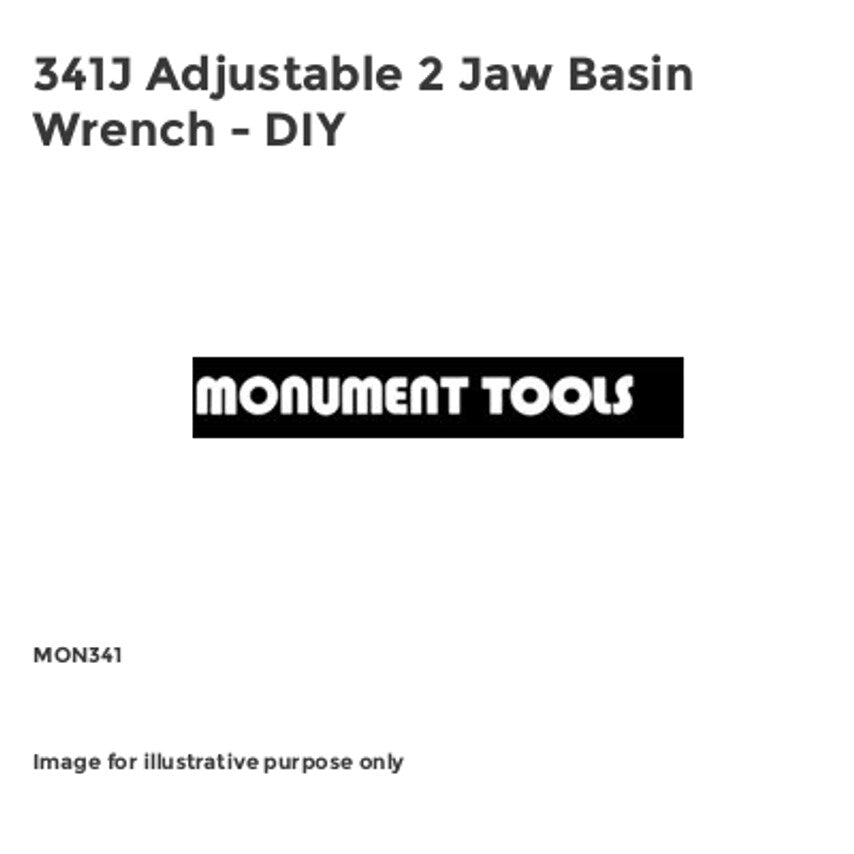 341J Adjustable 2 Jaw Basin Wrench - DIY MON341