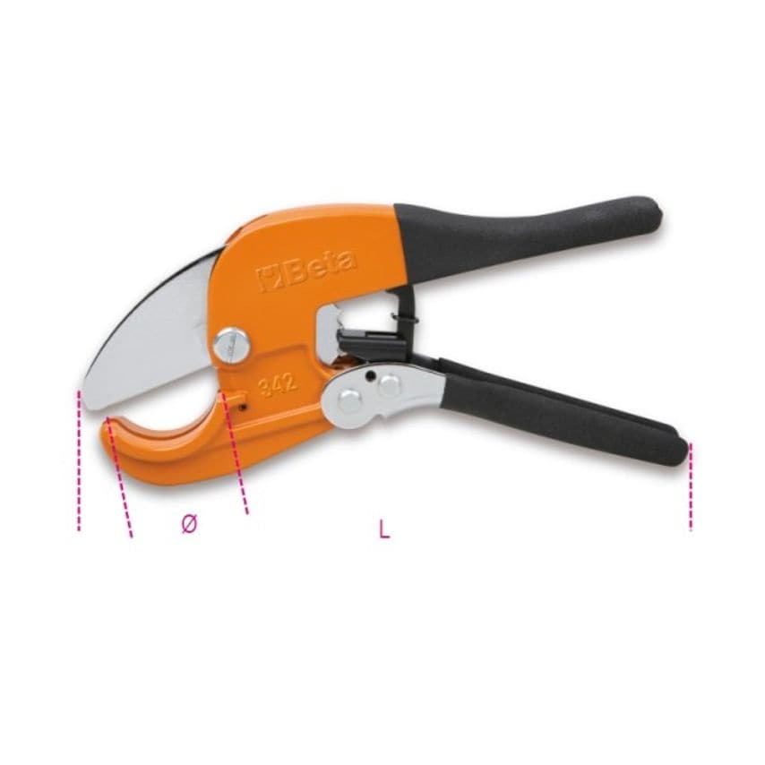 342-Ratchet-Tyre Shears for Plastic Pipes