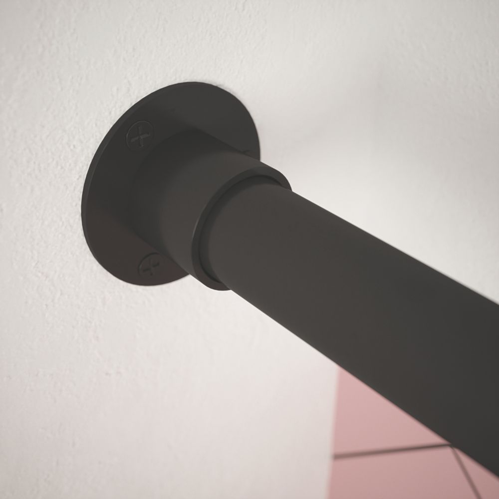Rothley Decorative Rail Matt Black 1219mm x 25mm