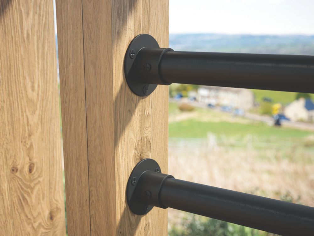 Rothley Decorative Rail Matt Black 1219mm x 25mm