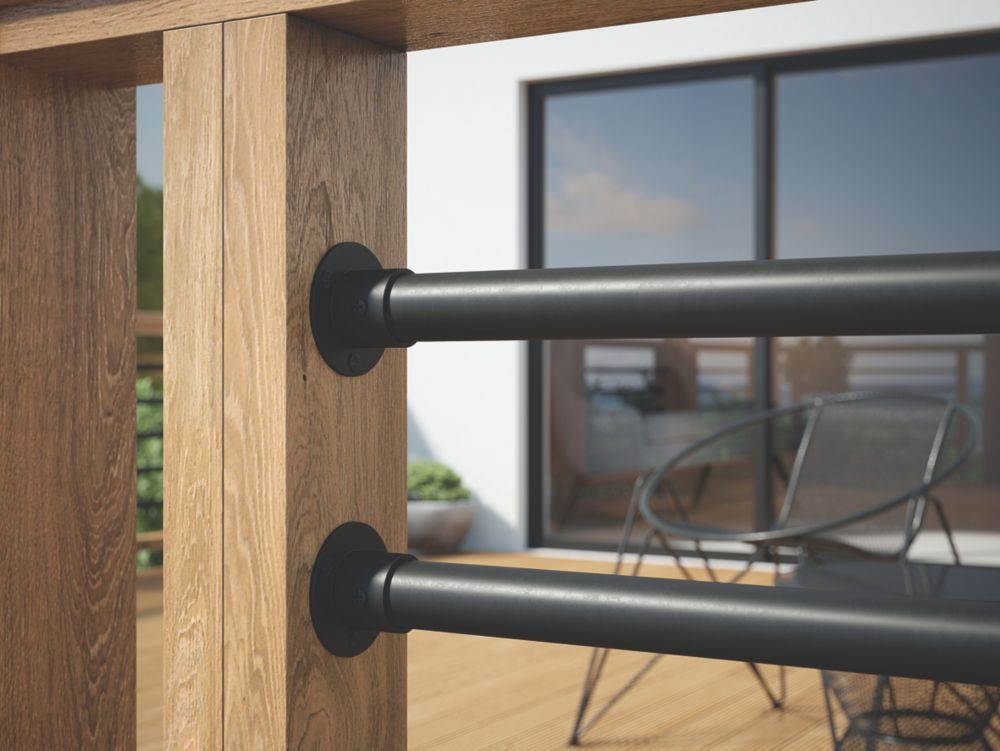 Rothley Decorative Rail Matt Black 1219mm x 25mm