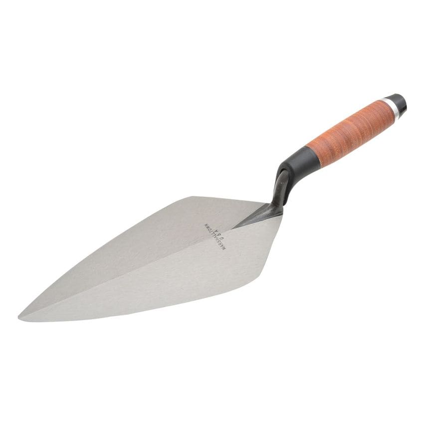 34L Wide London Pattern Brick Trowel Leather Handle 12in M/T34L12